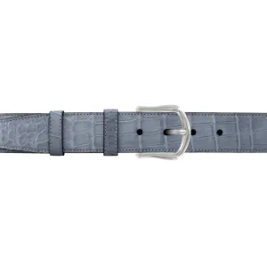 1 1/2" Slate Seasonal Belt with Derby Cocktail Buckle in Polished Nickel