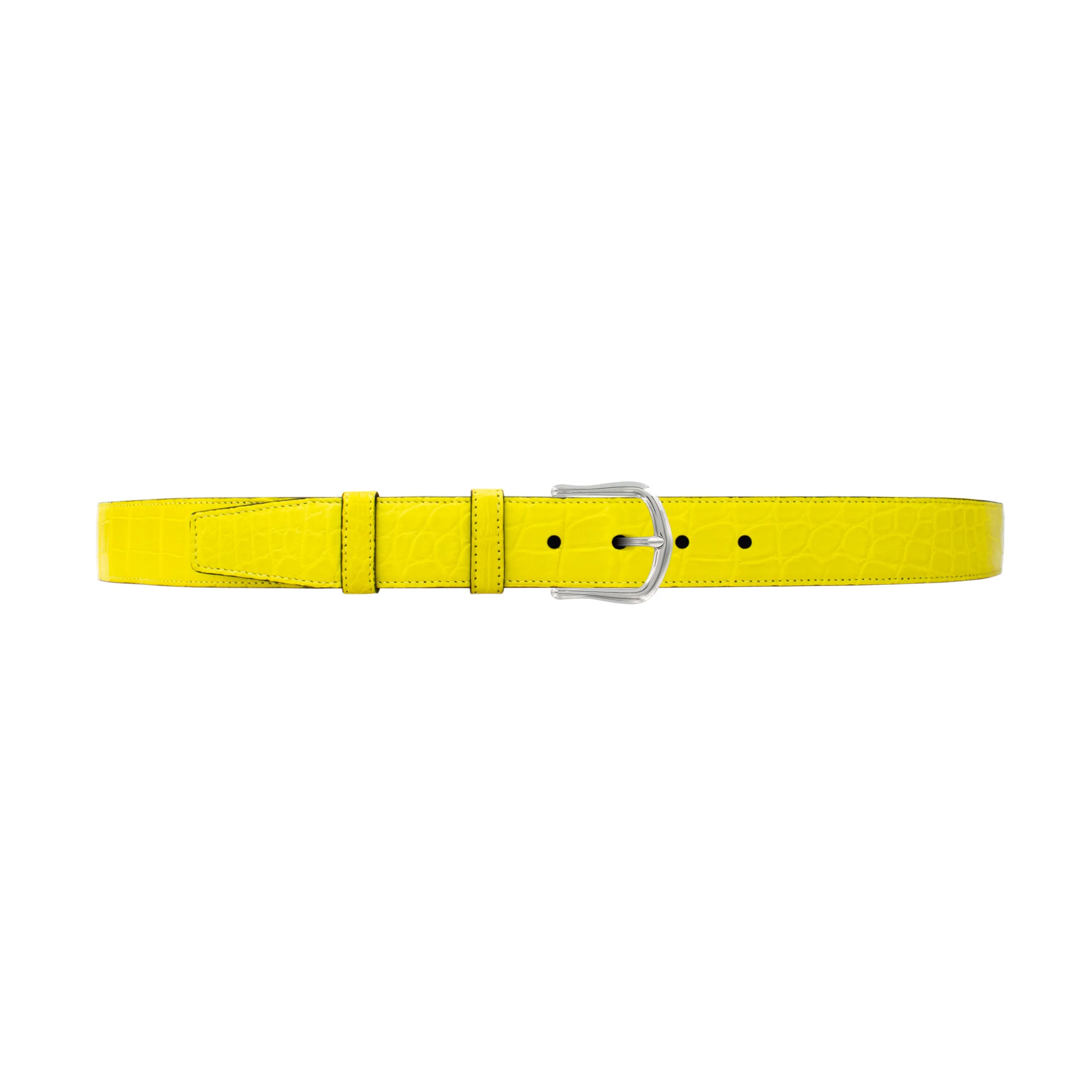 1 1/4" Canary Seasonal Belt with Derby Cocktail Buckle in Polished Nickel