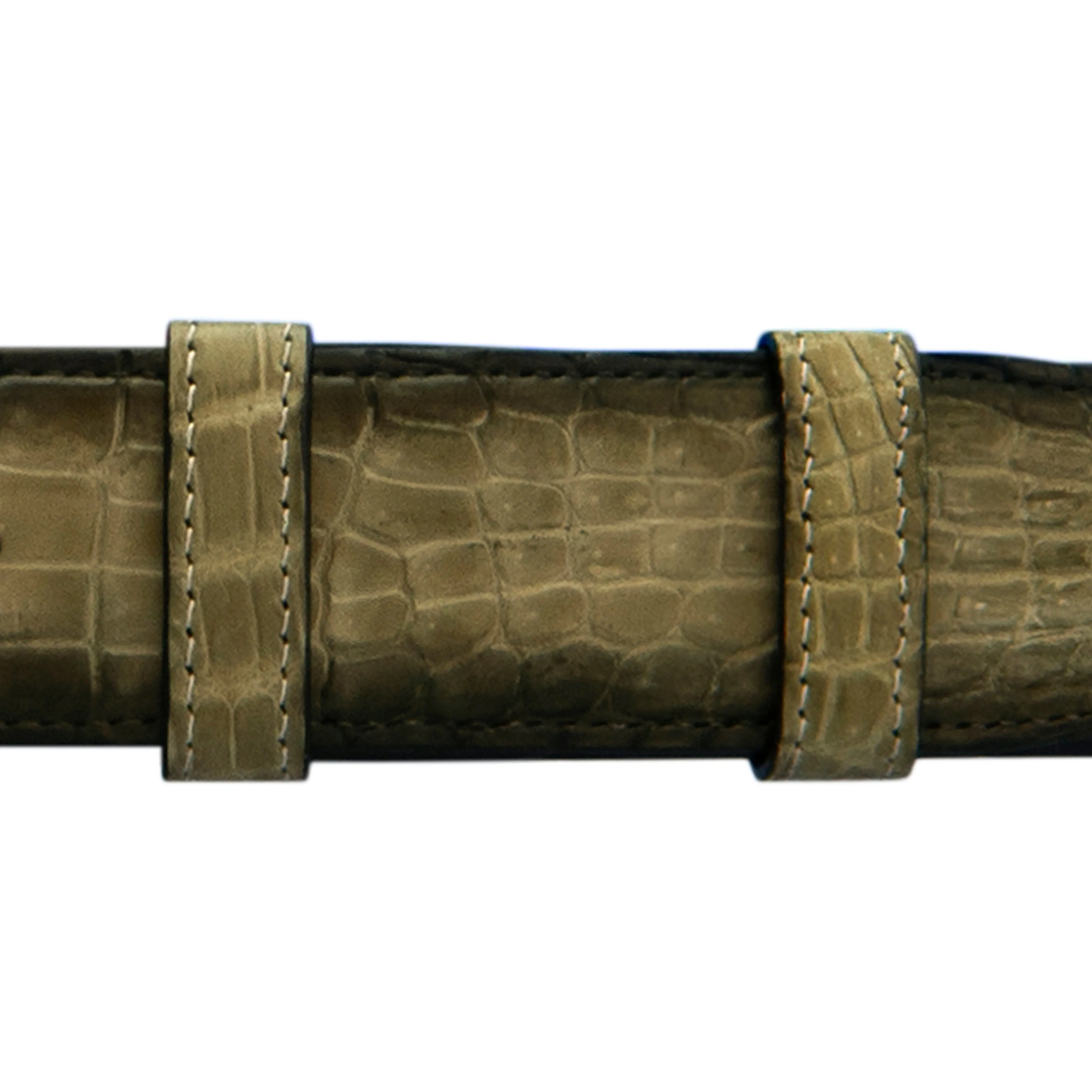 1 1/4" Peanut Patina Belt with Derby Cocktail Buckle in Brass