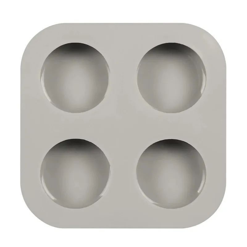 3D 4 CAVITY ROUND SOAP MOULD (PURPLE)