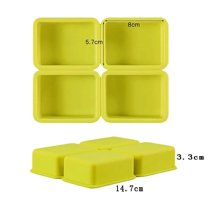 4 CAVITY RECTANGULAR SOAP MOULD