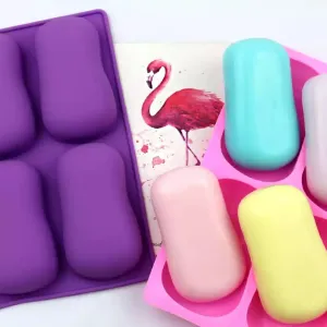 6 CAVITY CLASSIC SOAP SHAPE MOULD (RANDOM COLOUR)