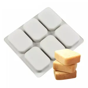 6 CAVITY RECTANGULAR SHAPE MOULD (SMOOTH EDGES)