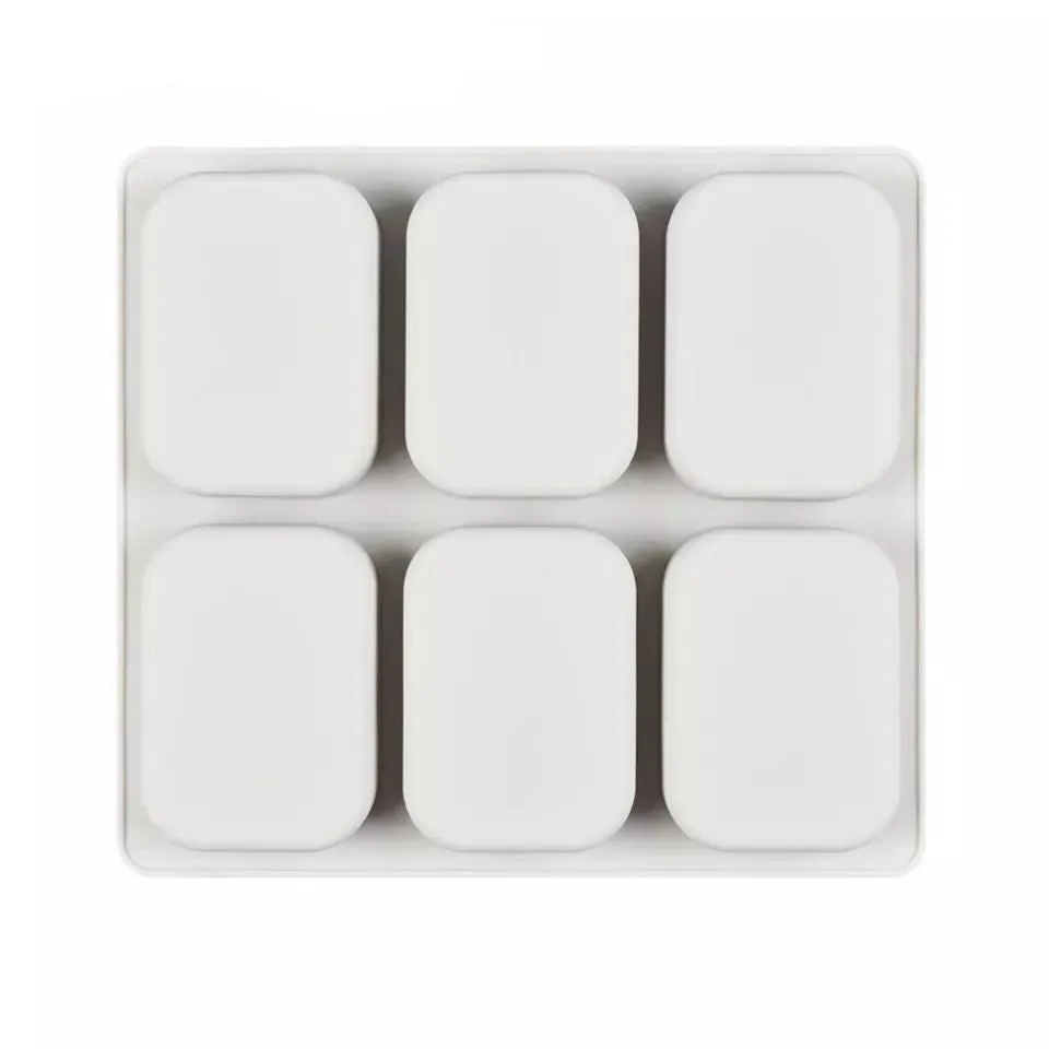 6 CAVITY RECTANGULAR SHAPE MOULD (SMOOTH EDGES)