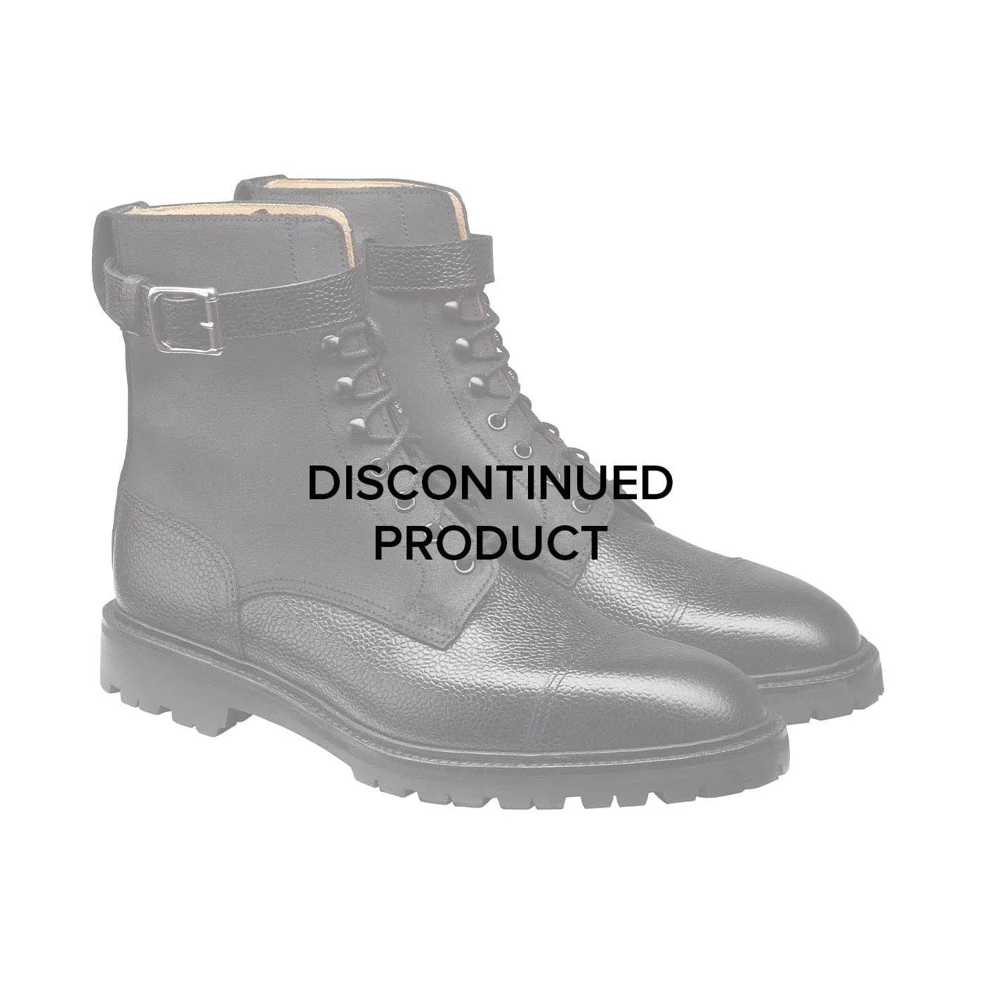 Aldershot Black Scotch Grain & Black Rough-Out Suede