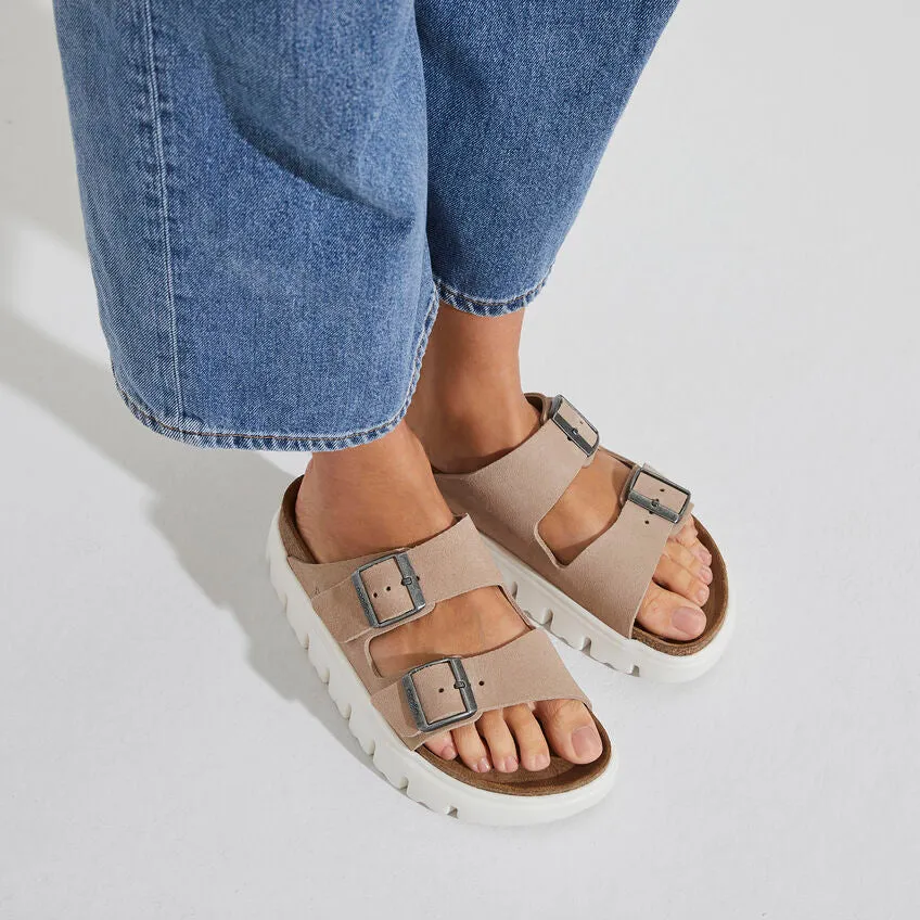 Birkenstock Papillio - Arizona Chunky - Warm Sand Suede Leather