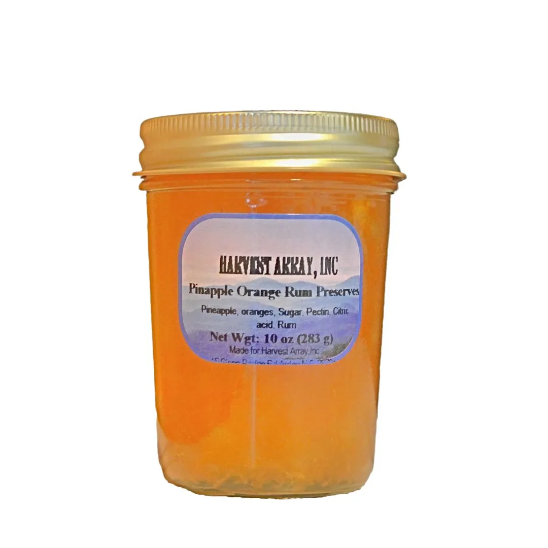 Blue Ridge Jams Pineapple Orange and Rum Preserves