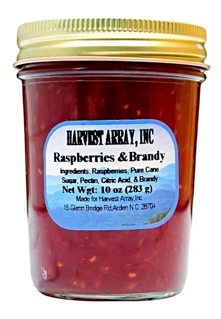 Blue Ridge Jams Raspberries and Brandy Gourmet Jam