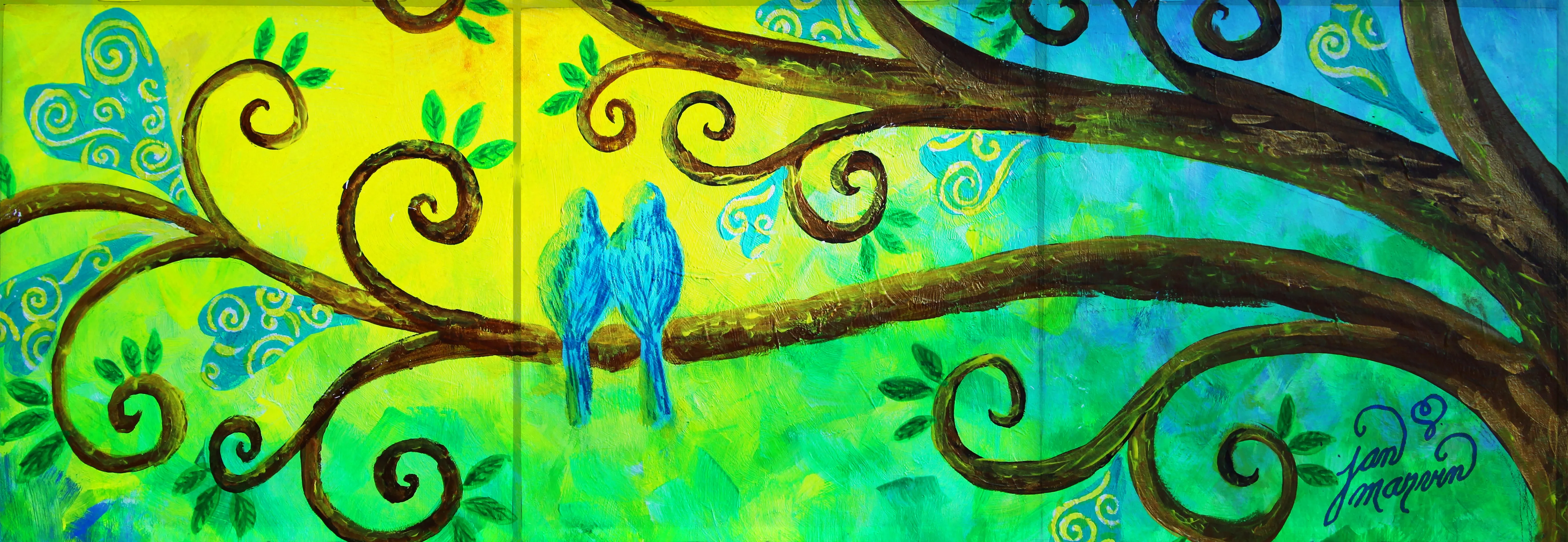 Bluebirds Tile Mural, High Quality (won't fade), Indoor or Outdoor, Beach Wall Tiles, Backsplash, Shower, Mosaic
