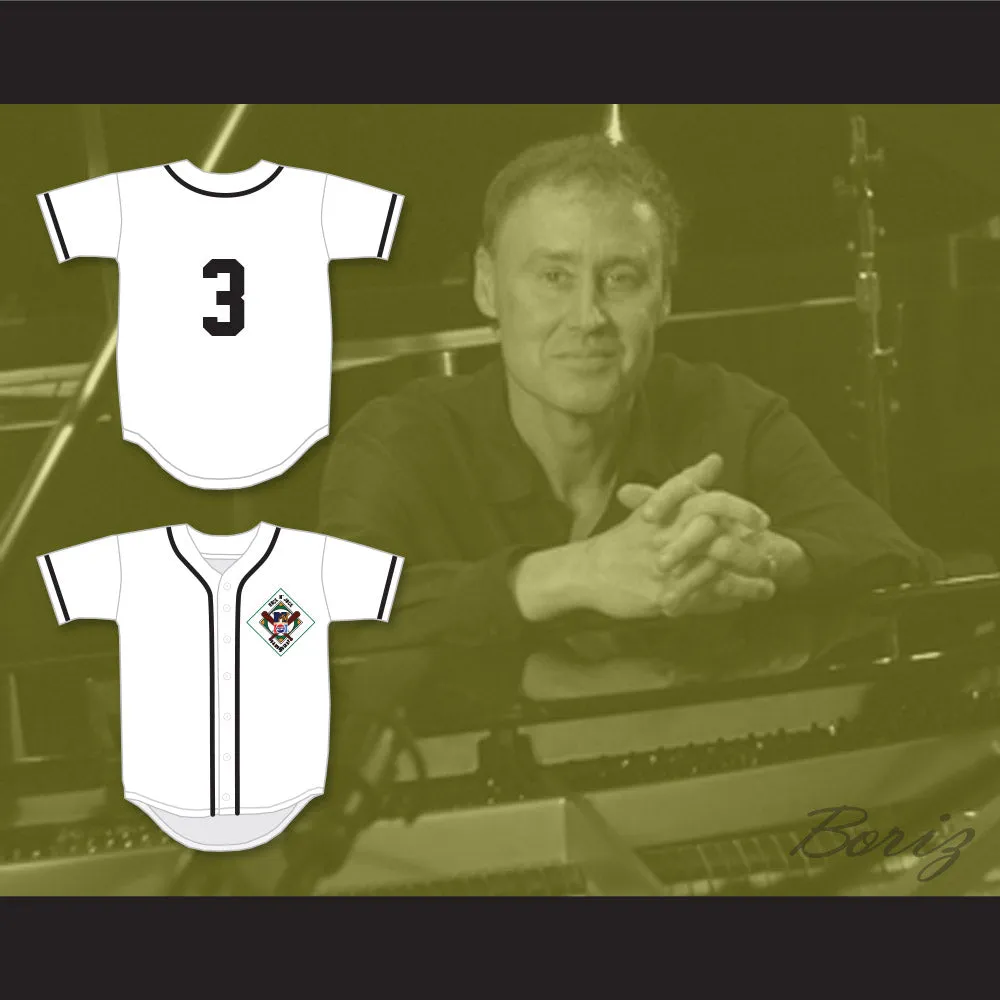 Bruce Hornsby 3 Salamanders Baseball Jersey 1st Annual Rock N' Jock Diamond Derby 1990