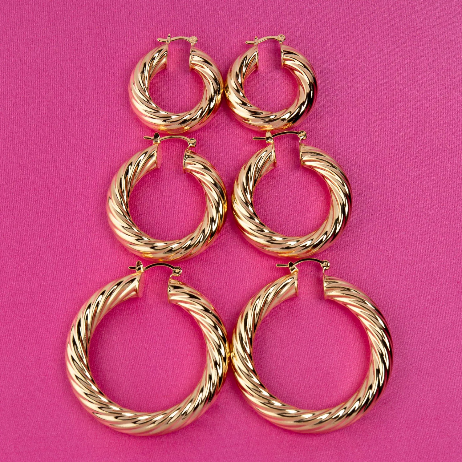 Chunky Swirl Hoop Earring