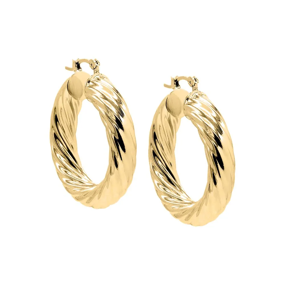 Chunky Swirl Hoop Earring