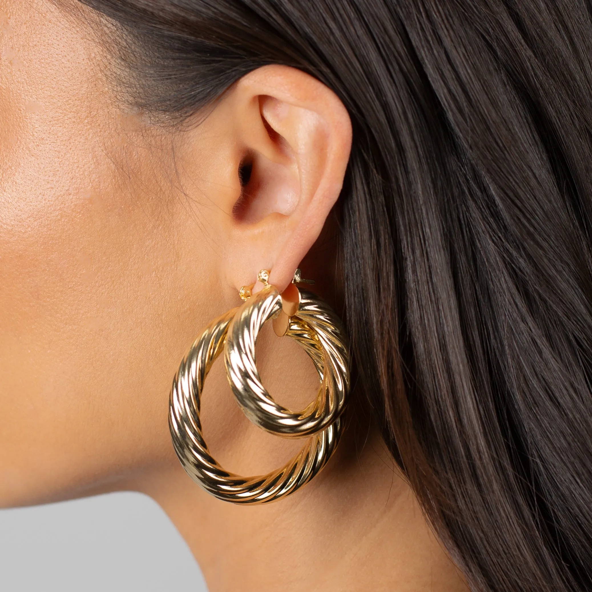 Chunky Swirl Hoop Earring
