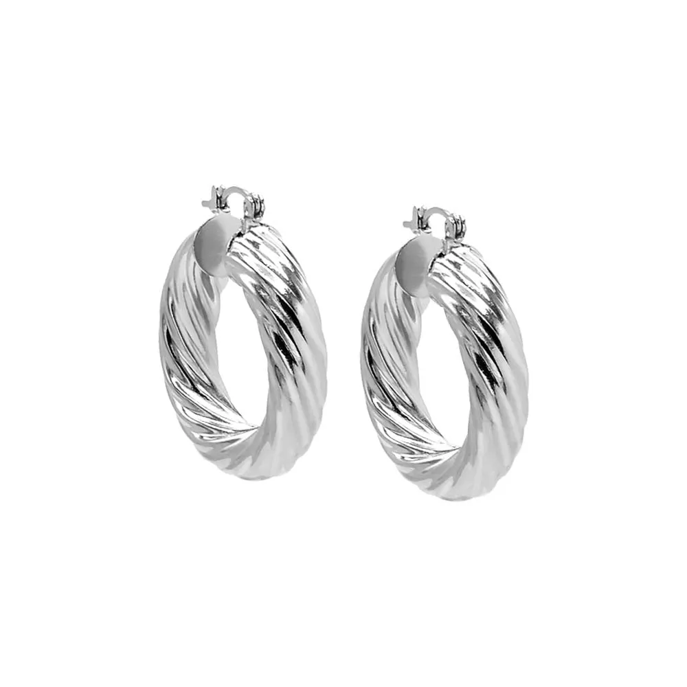 Chunky Swirl Hoop Earring