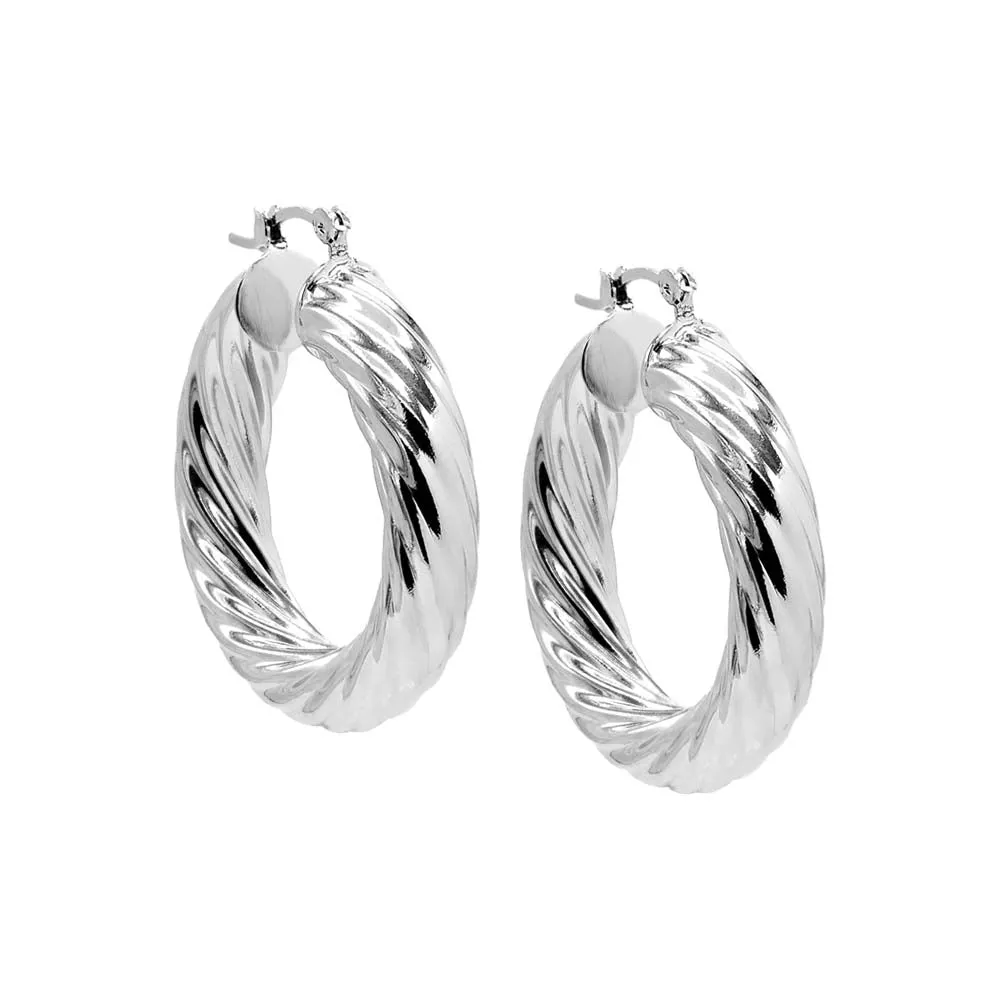 Chunky Swirl Hoop Earring