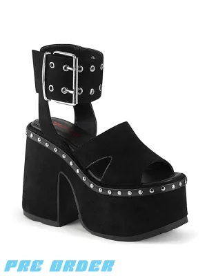 DEMONIA CAMEL-102 - BLACK VEGAN SUEDE✰ PRE ORDER ✰