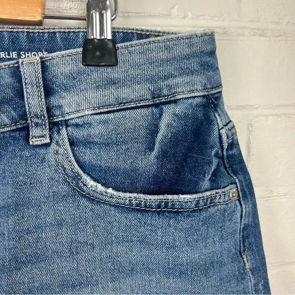 DL1961 Karlie Boyfriend Distressed Denim Shorts Size 31