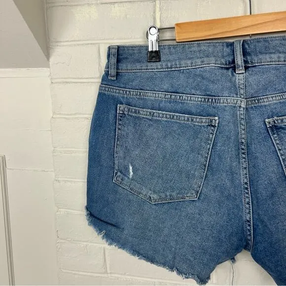 DL1961 Karlie Boyfriend Distressed Denim Shorts Size 31