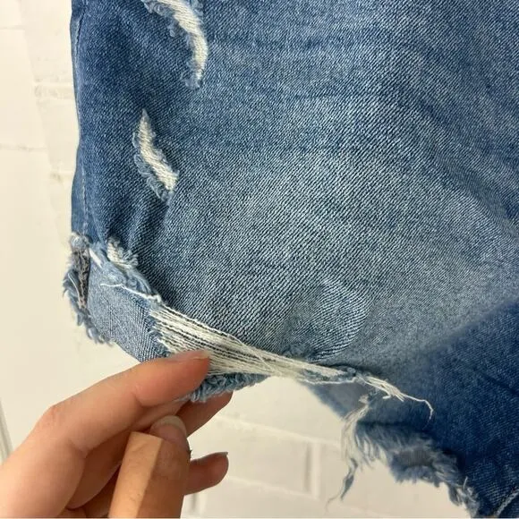 DL1961 Karlie Boyfriend Distressed Denim Shorts Size 31