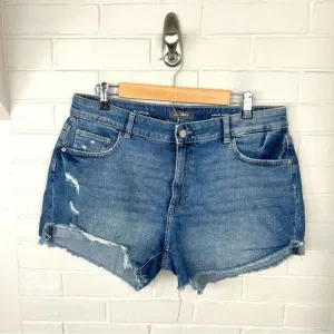 DL1961 Karlie Boyfriend Distressed Denim Shorts Size 31