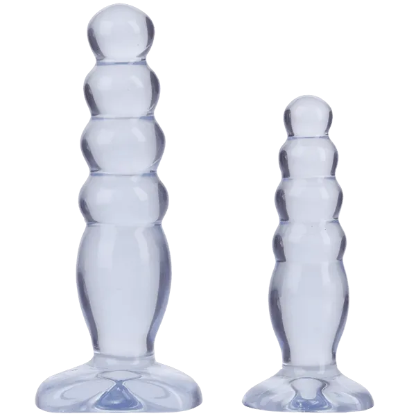Doc Johnson Crystal Jellies Anal Delight Trainer Kit - Clear