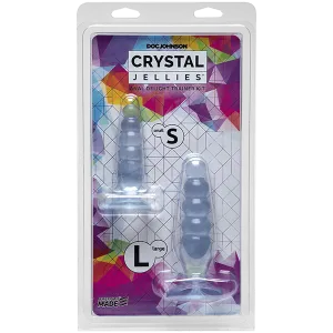 Doc Johnson Crystal Jellies Anal Delight Trainer Kit - Clear