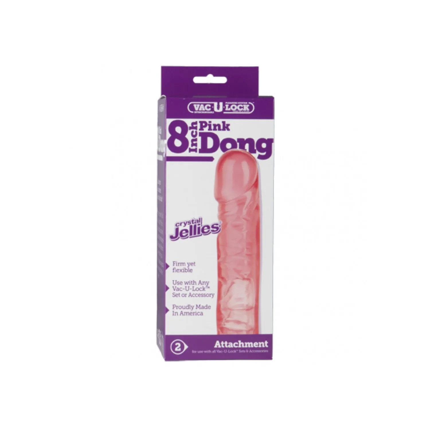Doc Johnson Vac-U-Lock Crystal Jellies Gode 20 cm