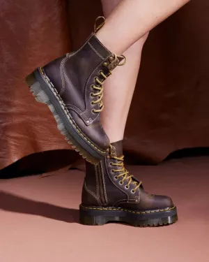 Dr Martens Jadon Crazy Horse Leather Platforms