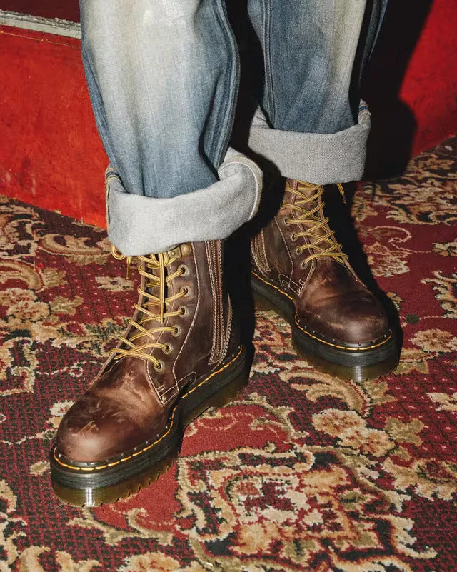 Dr Martens Jadon Crazy Horse Leather Platforms