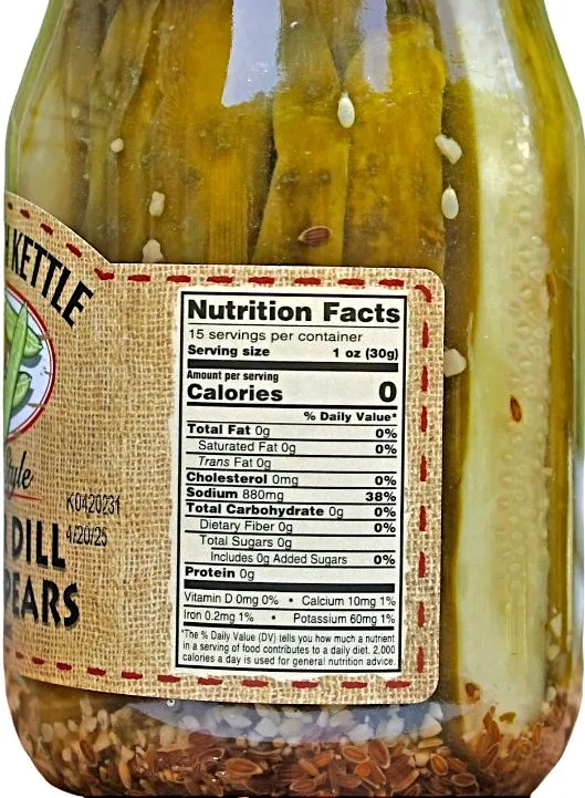 Dutch Kettle Amish Home Style Kosher Dill Pickle Spears