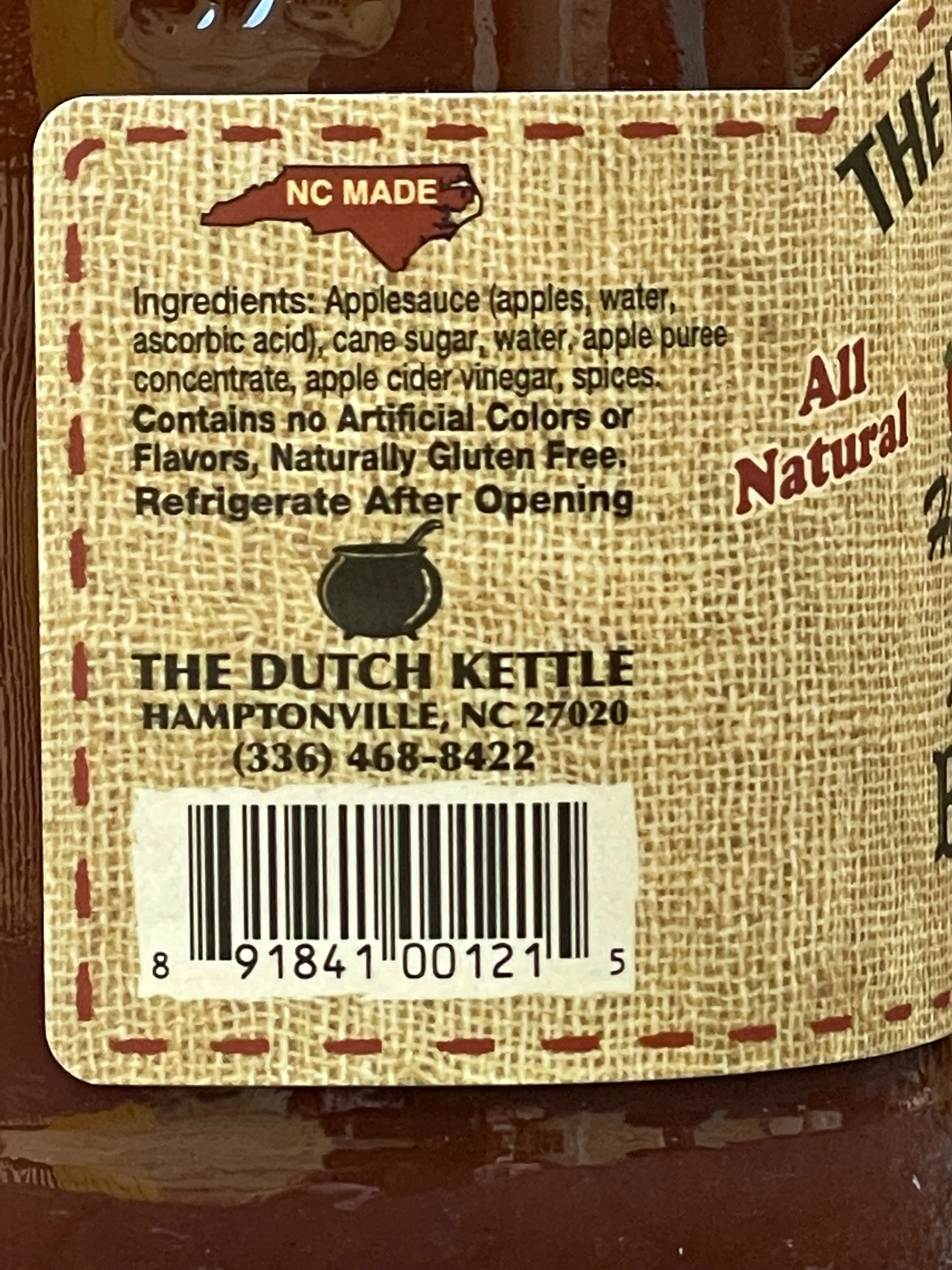 Dutch Kettle Amish Homemade Style Apple Butter