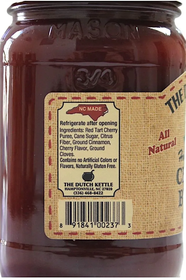 Dutch Kettle Amish Homemade Style Cherry Butter