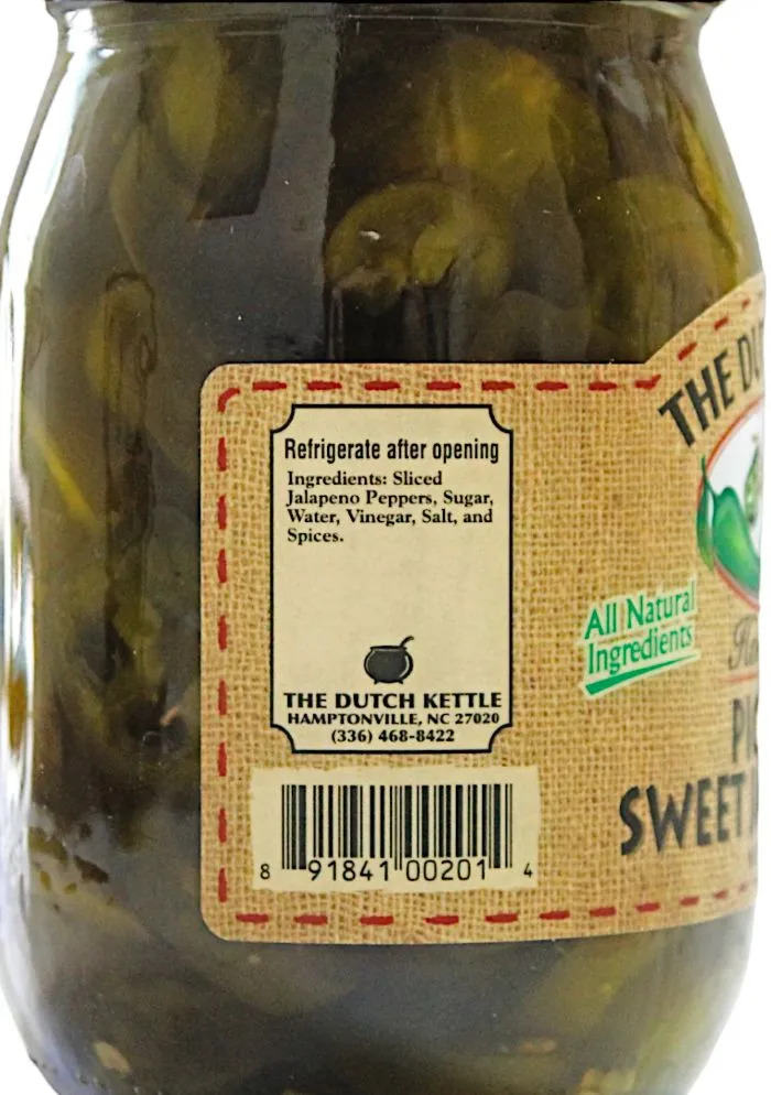 Dutch Kettle Home Style Pickled Sweet Jalapenos