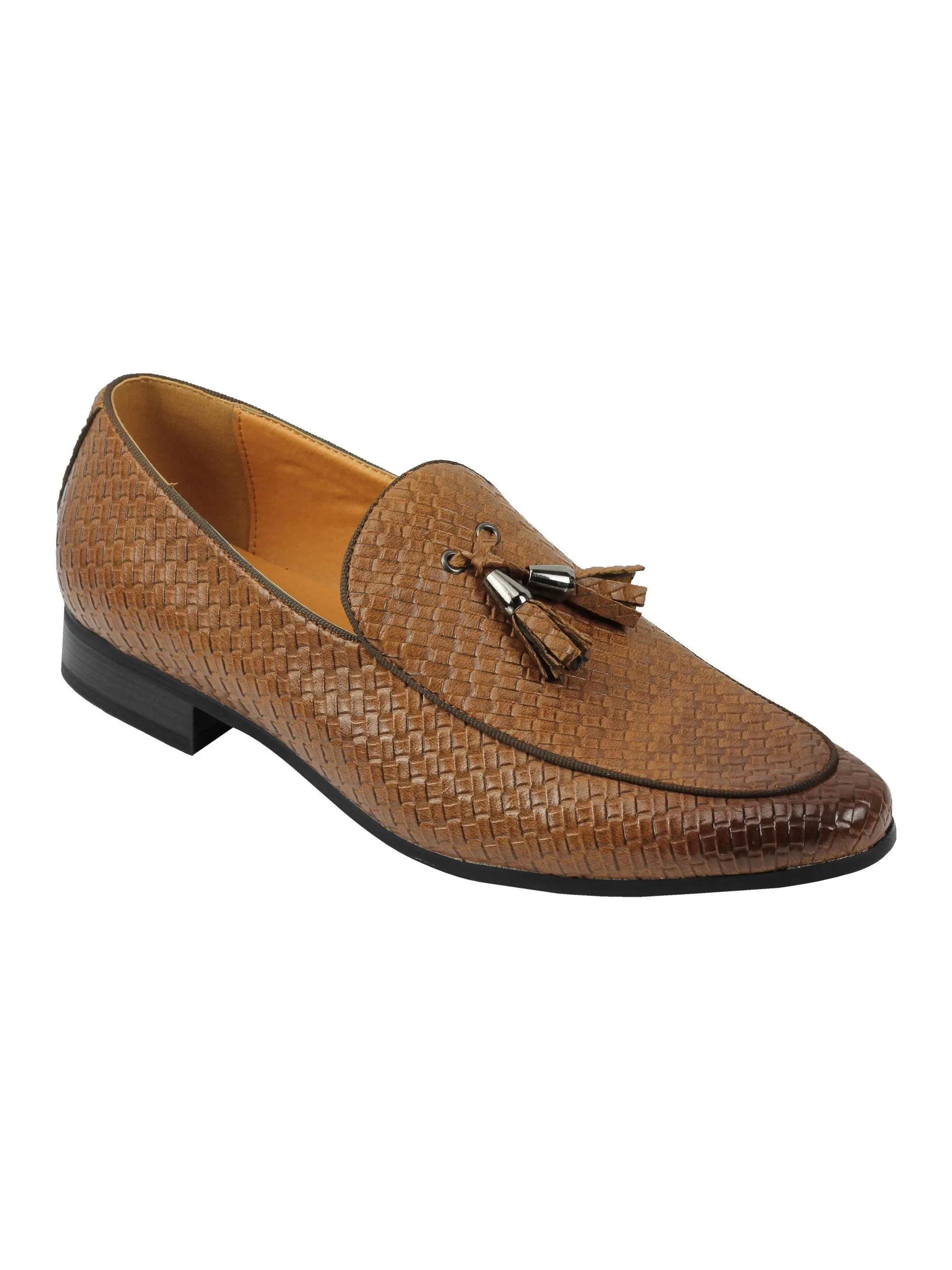 FAUX LEATHER TASSEL MOCCASIN LOAFERS