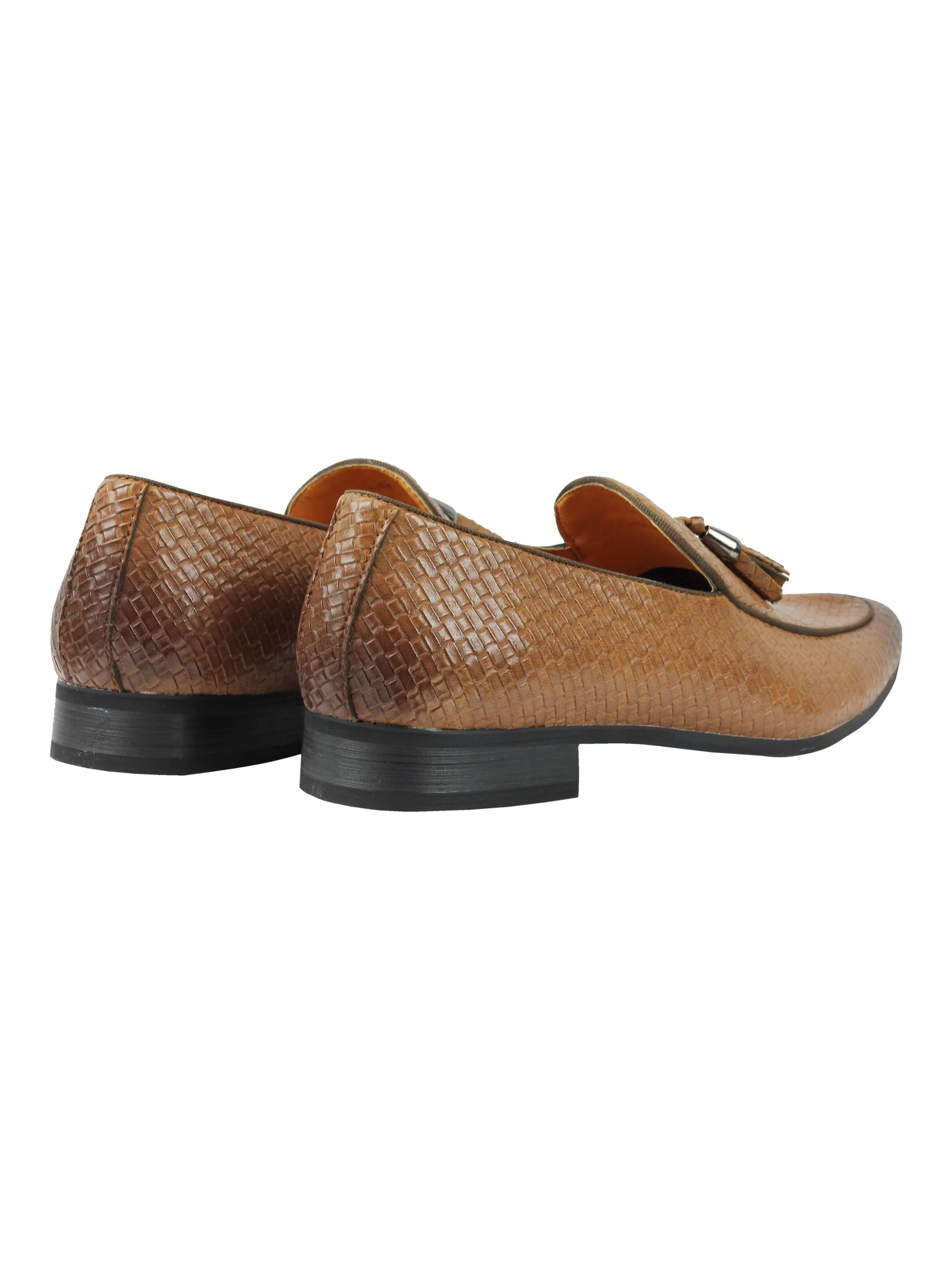 FAUX LEATHER TASSEL MOCCASIN LOAFERS