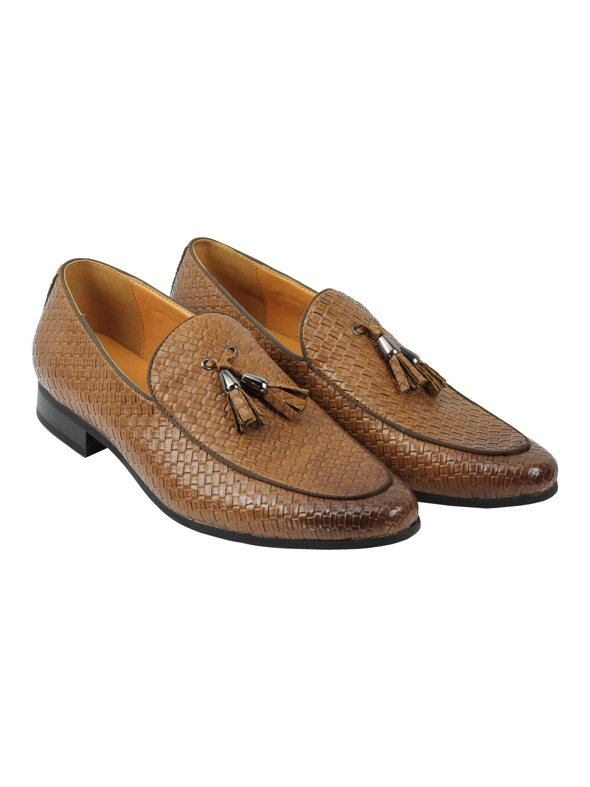 FAUX LEATHER TASSEL MOCCASIN LOAFERS