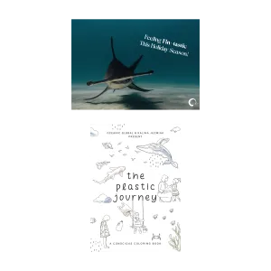 Fin-tastic Shark Holiday Card   OG Recognition   Digital Coloring Book