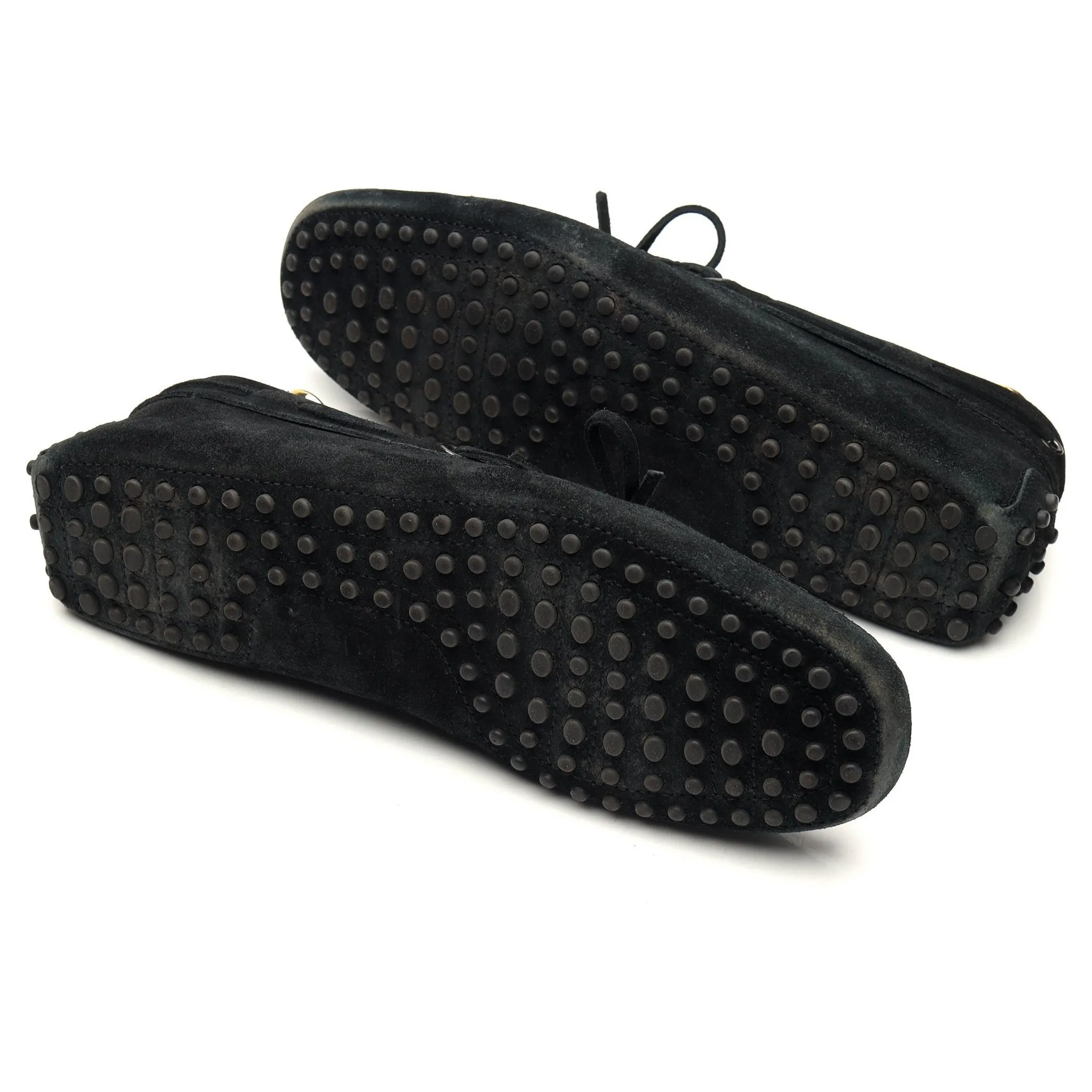 Gommino Black Suede Driving Loafers UK 6.5