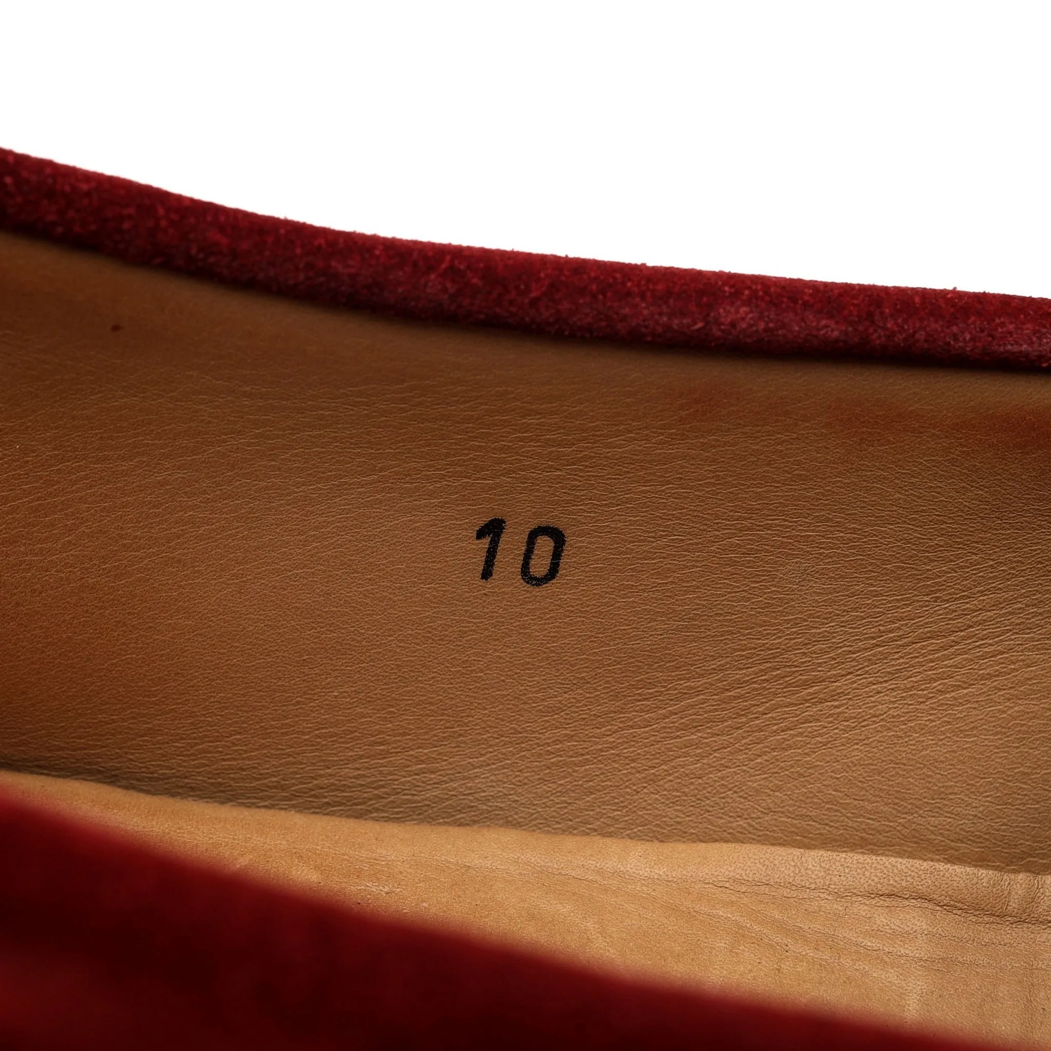 Gommino Red Suede Driving Loafers UK 10