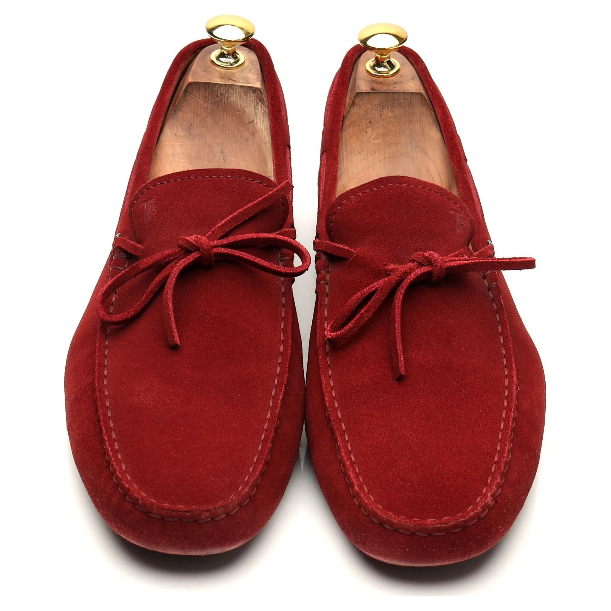 Gommino Red Suede Driving Loafers UK 10