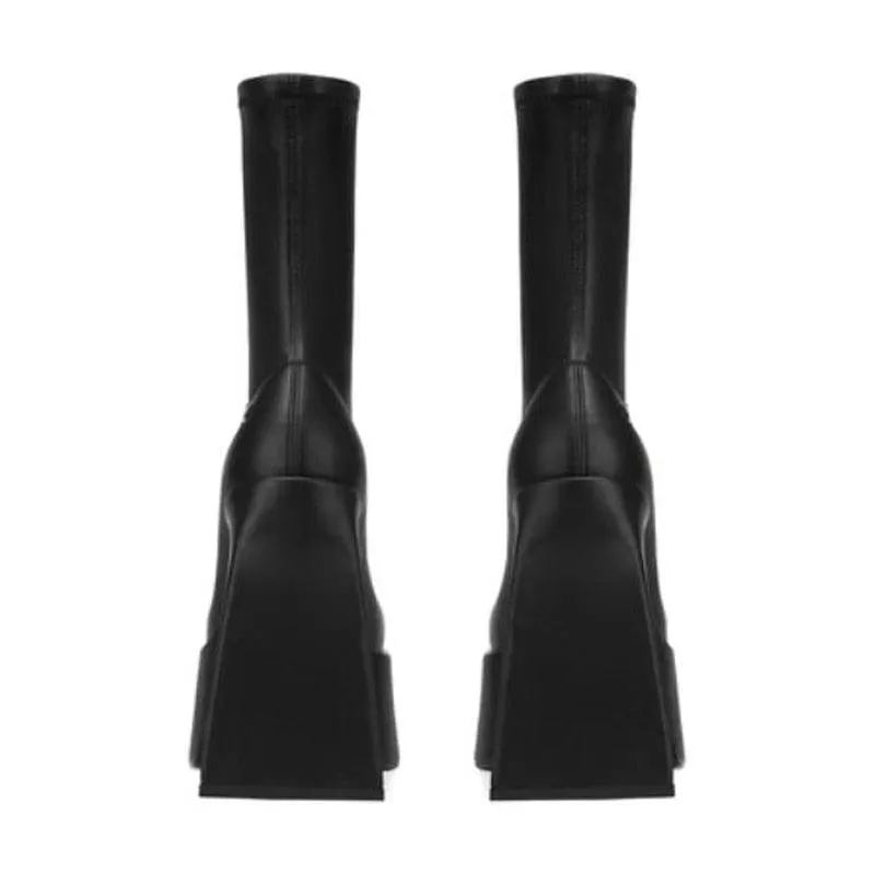 Gothic Chunky Platform Ankle Boots