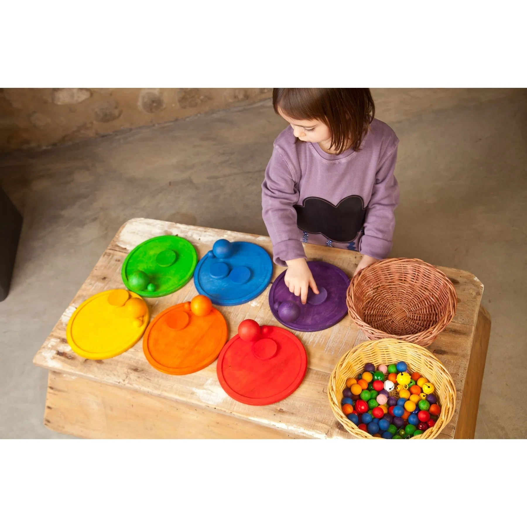 Grapat Coloured Dishes - 6 pieces in 6 Rainbow Colours