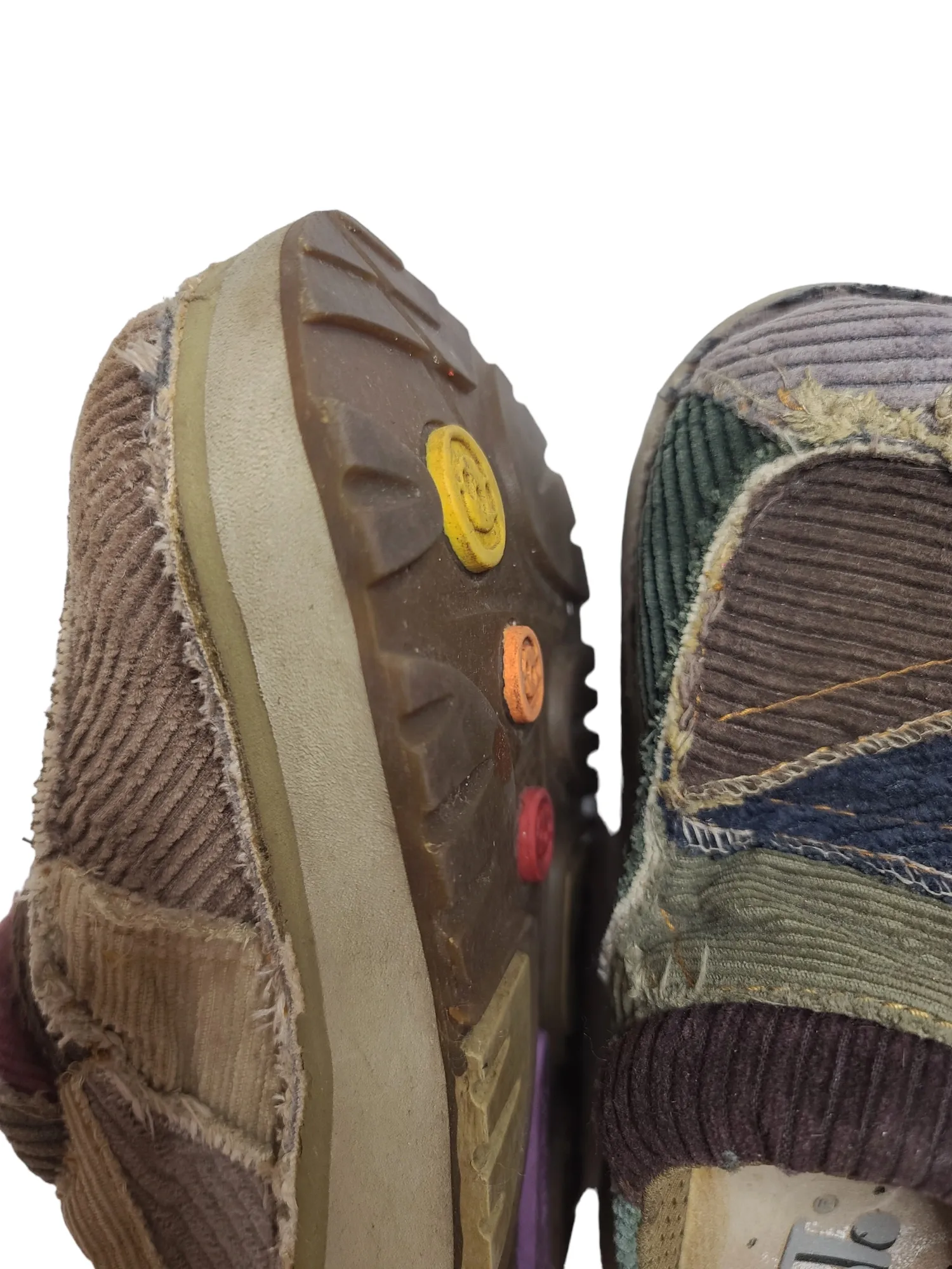 Grunge patchwork platforms shoes