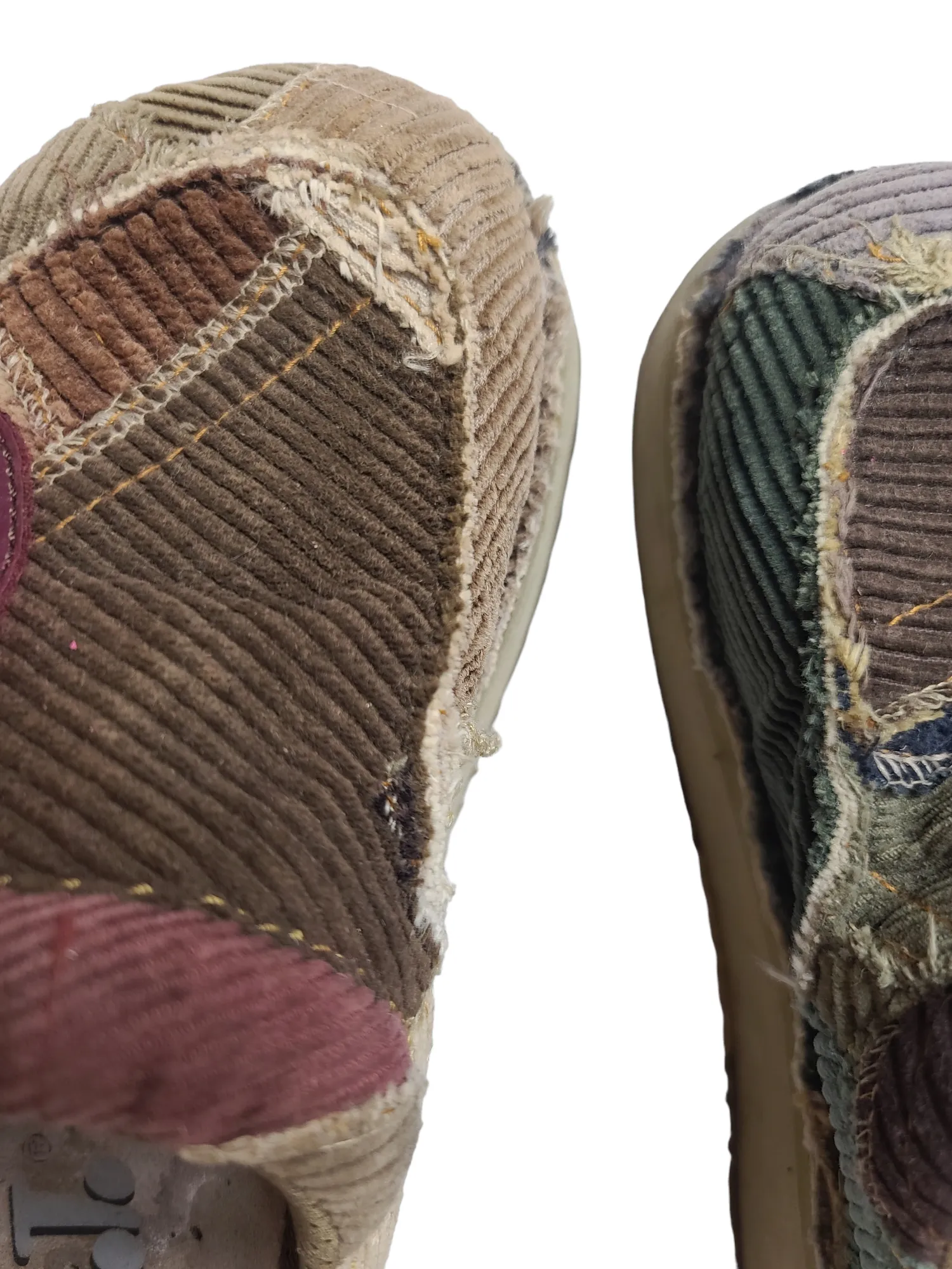 Grunge patchwork platforms shoes