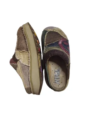 Grunge patchwork platforms shoes