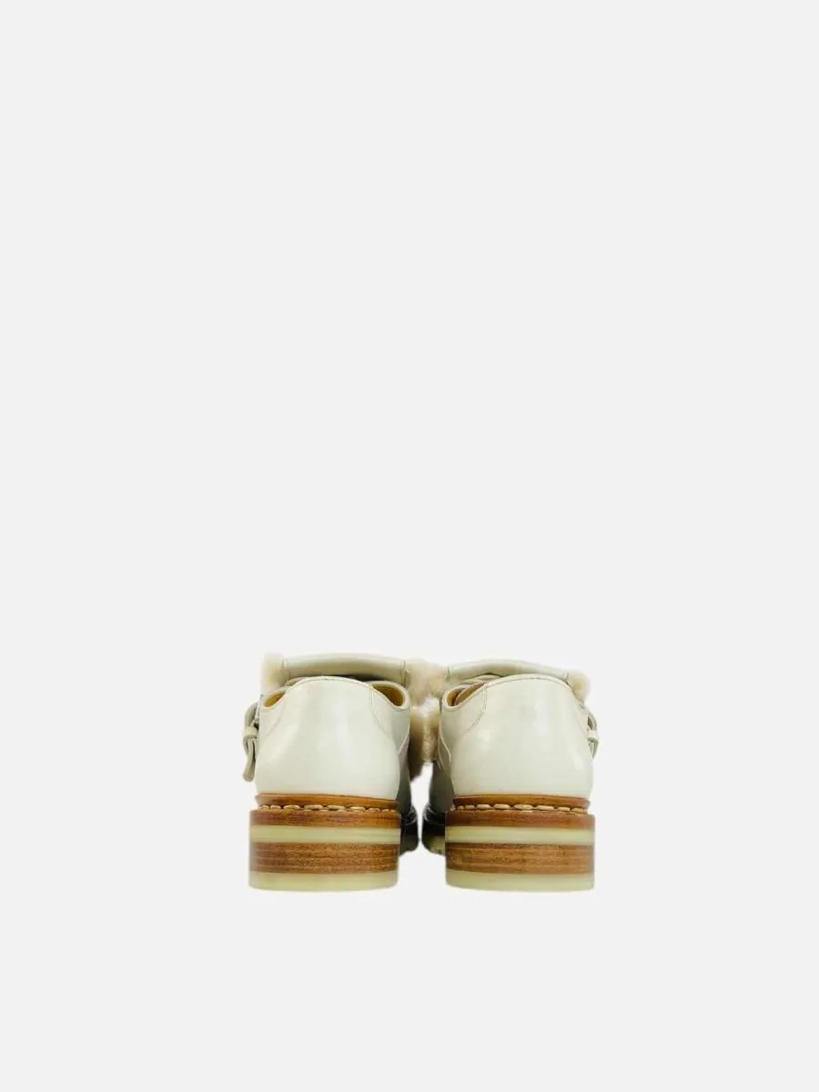 HERMES Derby Off-white Loafers 40