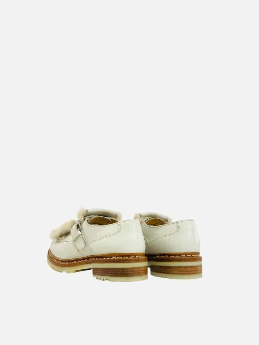 HERMES Derby Off-white Loafers 40