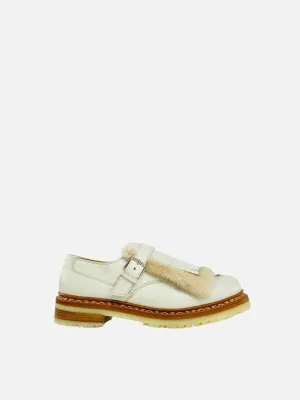 HERMES Derby Off-white Loafers 40