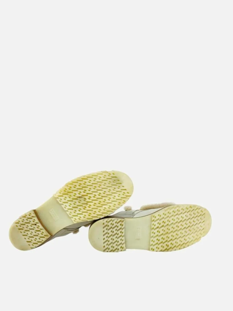 HERMES Derby Off-white Loafers 40