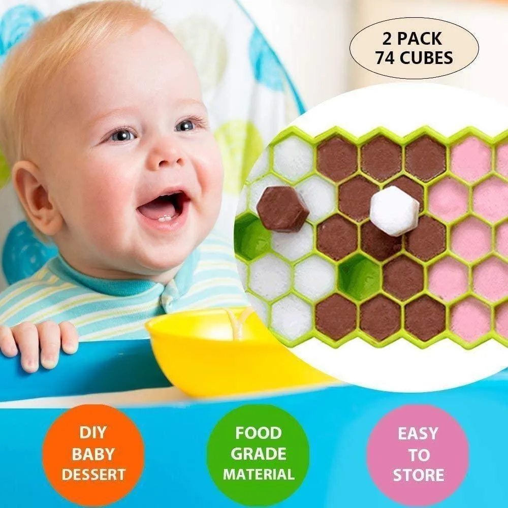 Ice Cube Trays with Lids 2-Pack
